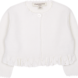 Baby Girl - Zoey Cropped Cotton Cardigan – Crochet Detail & Lightweight Knit