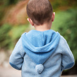 Baby Boy - Paolo 100% Cashmere Cardigan Hoodie with Mitten Pockets