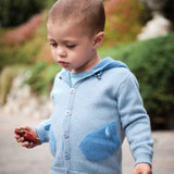 Baby Boy - Paolo 100% Cashmere Cardigan Hoodie with Mitten Pockets