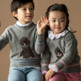 Girl - Pepe Cashmere Jumper with Labrador Intarsia
