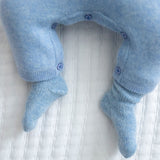 Baby Boy - Rocco Classic Socks in 100% Cashmere with Ribbed Hem