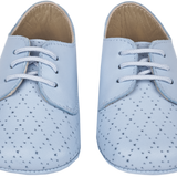 Baby Boy - Jayden 100% Leather Crawling Shoes With Diamond Cut Out Detail