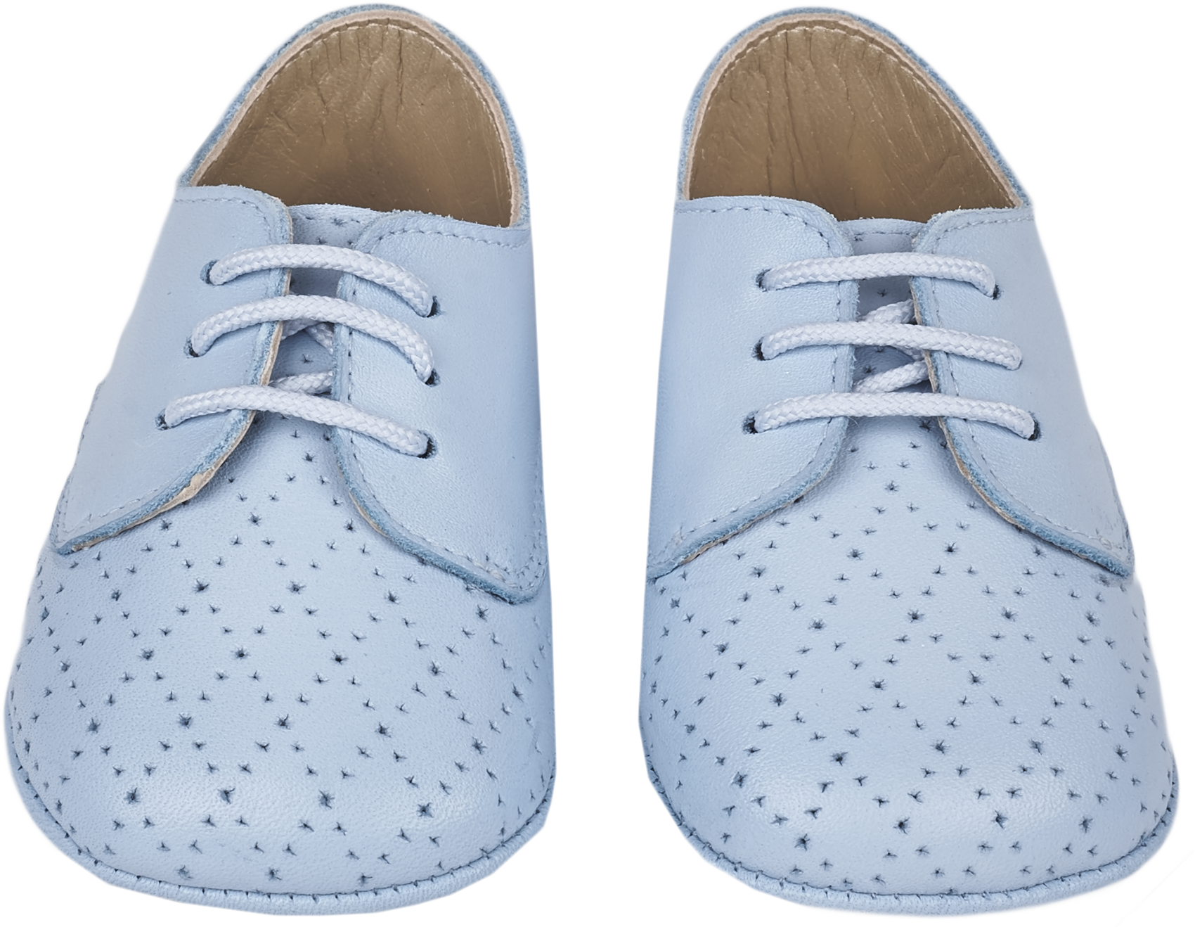 Baby Boy - Jayden 100% Leather Crawling Shoes With Diamond Cut Out Detail