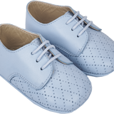 Baby Boy - Jayden 100% Leather Crawling Shoes With Diamond Cut Out Detail