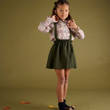 Girl - Sabrina 100% Wool Skirt with Braces