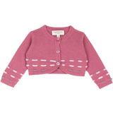 Baby Girl -  100% Cashmere Cardigan with Woven Pattern