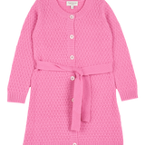 Girl - Cashmere Long Boxy Coat Cardigan With Belt