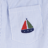 Baby Boy - Columbus Cotton Hand Embroidered Pull-On Trousers