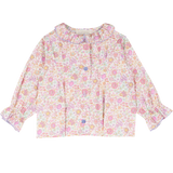 Baby Girl - Callie 100% Cotton Blouse with Pleats in Floral Prints