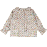 Baby Girl - Callie 100% Cotton Blouse with Pleats in Floral Prints