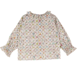 Baby Girl - Callie 100% Cotton Blouse with Pleats in Floral Prints