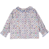Baby Girl - Callie 100% Cotton Blouse with Pleats in Floral Prints