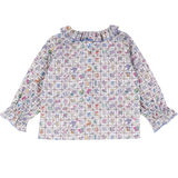 Baby Girl - Callie 100% Cotton Blouse with Pleats in Floral Prints