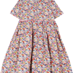 Cashmirino Vintage Daisies Girl liberty printed midi dress