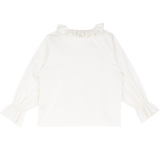 Girl - Callie 100% Cotton Blouse With Pleats and Ruffle Collar