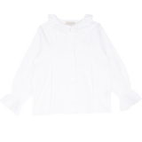 Girl - Callie 100% Cotton Blouse With Pleats and Ruffle Collar