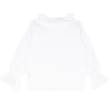 Girl - Callie 100% Cotton Blouse With Pleats and Ruffle Collar