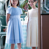 Girl - Sky Hand-Smocked Dress – 100% Cotton