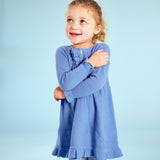 Girl - Sophia 100% Cashmere Ruche Dress with Pleat Detail