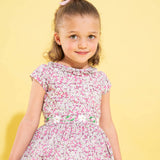 Girl - Sunshine Hand Embroidered Cotton Knee Length Dress
