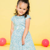 Girl - Sunshine Hand Embroidered Cotton Knee Length Dress