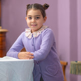 Girl - Sweetheart Cashmere cardigan with Heart Pockets