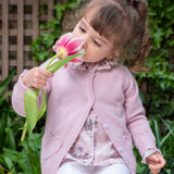 Girl - Sweetheart Cashmere cardigan with Heart Pockets