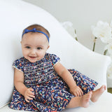 Baby Girl - Rachel Dress – Hand Embroidered Smocked 100% Cotton in Swimmer Print