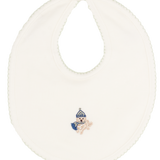 Baby Boy - Twinkle Pima Cotton Baby Bib with Hand-Embroidered Dog