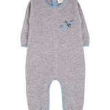 Baby Boy - Mitchell Cashmere Romper with Plane Intarsia