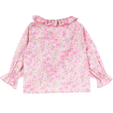Baby Girl - Callie 100% Cotton Blouse with Pleats in Floral Prints