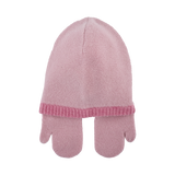 Baby Girl - Paola 100% Cashmere Hat With Glove Shaped And Contrasting Border
