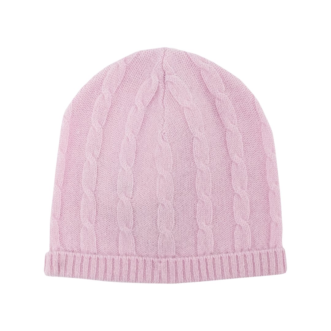 Baby Girl - Andrea 100% Cashmere Cable Knit Hat