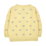 Baby Girl - Mila Cashmere Cardigan - Intarsia Heart Stitching