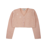 Girl - 100% Pima Cotton Shrug with Appliqué  Flower Detail