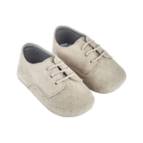 Baby Boy - Danny Suede Crawling Shoes With Diamond Cut Out Detail