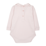 Baby Girl - Ilenia Long-Sleeved Pima Cotton Bodysuit with Contrasting Peter Pan Collar