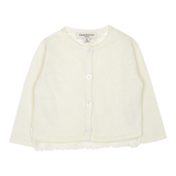 Baby Girl - Jasmine Cotton Cardigan with Crochet Back – Lightweight