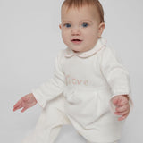 Baby Girl - Valentina 100% Pima Cotton Baby Doll Top and Leggings Set with Love Motif