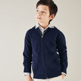 Boy - Vernon 100% Cashmere Cardigan Hoodie With Zip Fastening