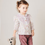 Girl - Victoria Liberty Print Smocked Blouse – 100% Cotton