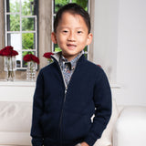 Baby Boy - Alex 100% Cashmere High Neck Cardigan