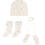 Baby Girl - Dora 100% Cashmere Set of Hat, Mittens and Socks