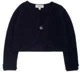Girl - Cashmere Shrug with Bobble Embroidery
