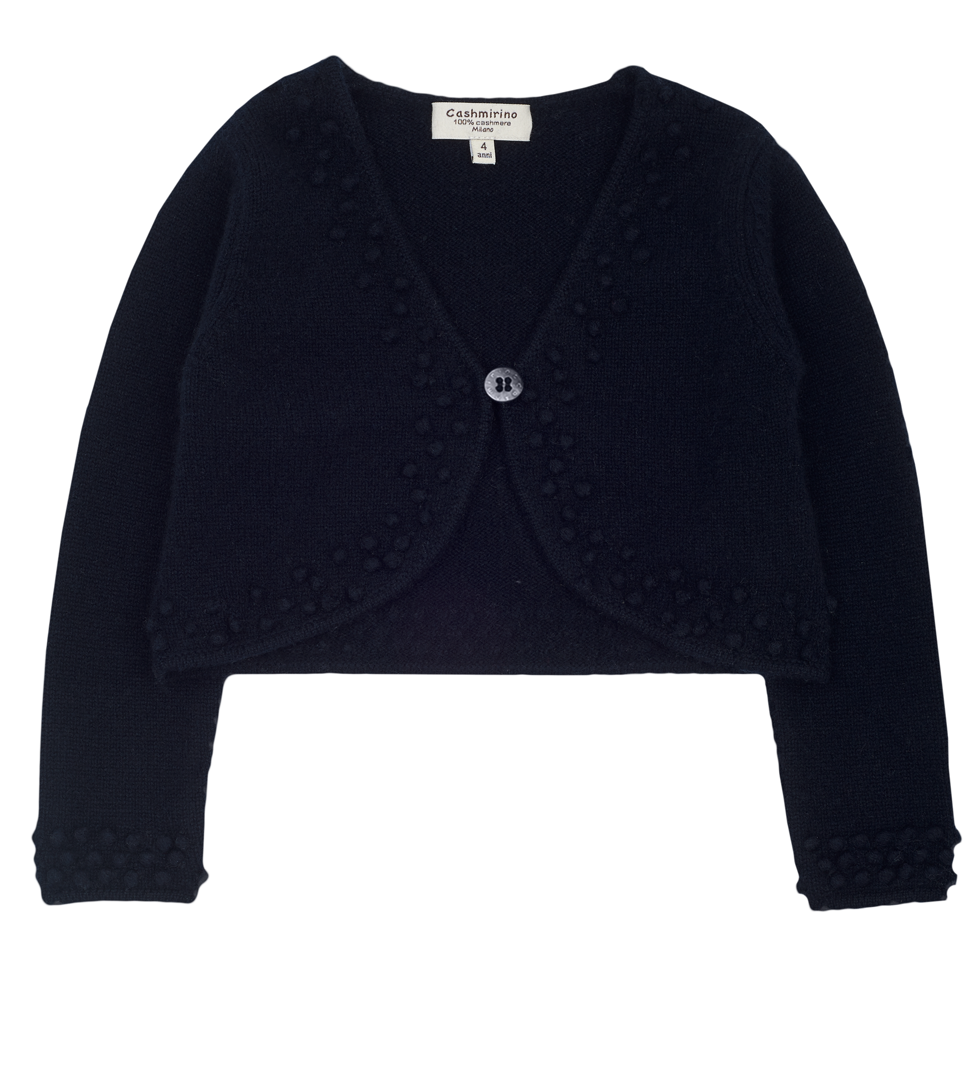 Girl - Cashmere Shrug with Bobble Embroidery