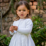 Girl - Giselle Pima Cotton V-Neck Shrug with Crochet & Scalloped Details