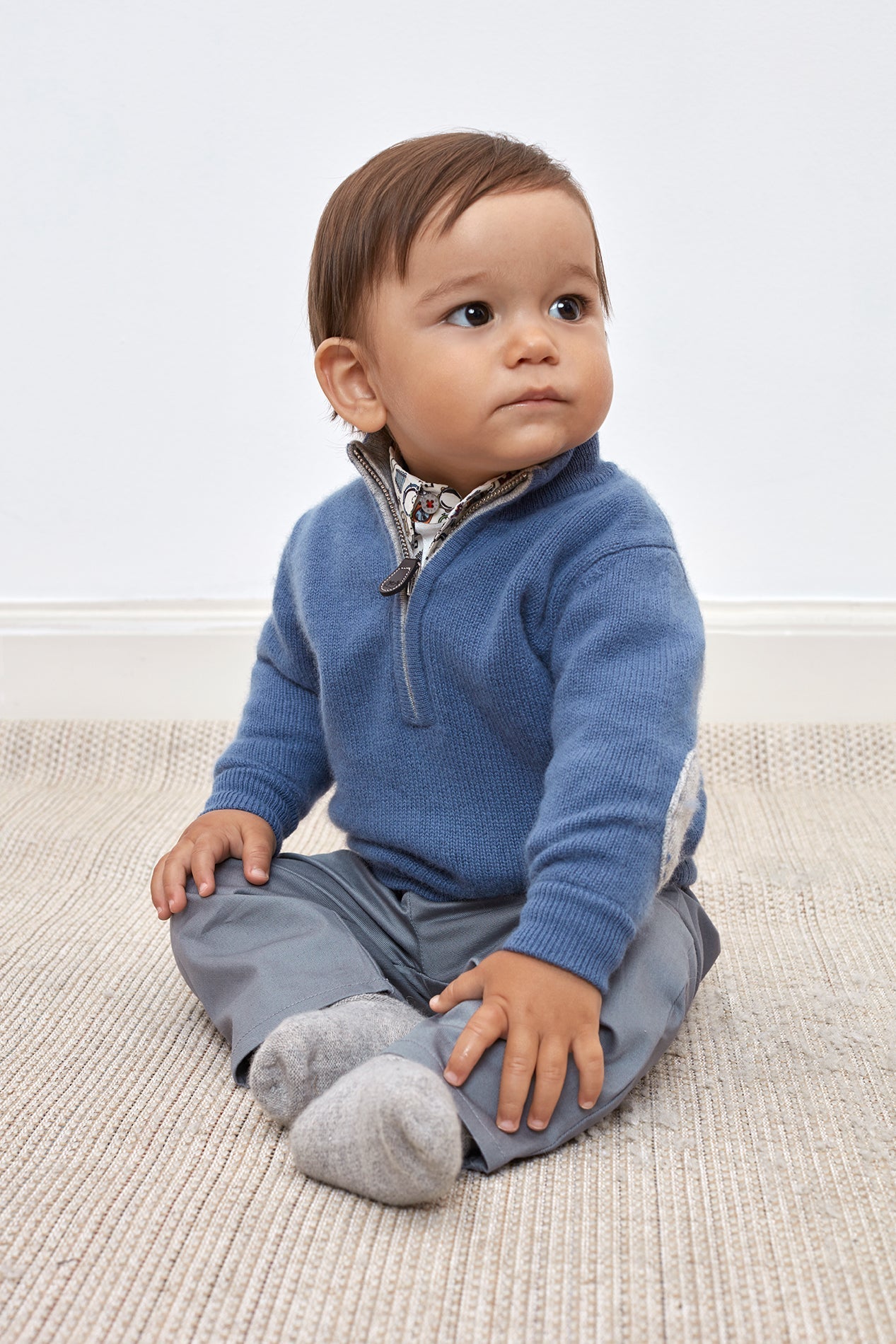 Baby Boy - Sebastian 100% Cashmere High Neck Jumper