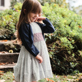 Baby Girl -  Cristina 100% Cotton Hand Embroidered Smocked Knee Length Dress