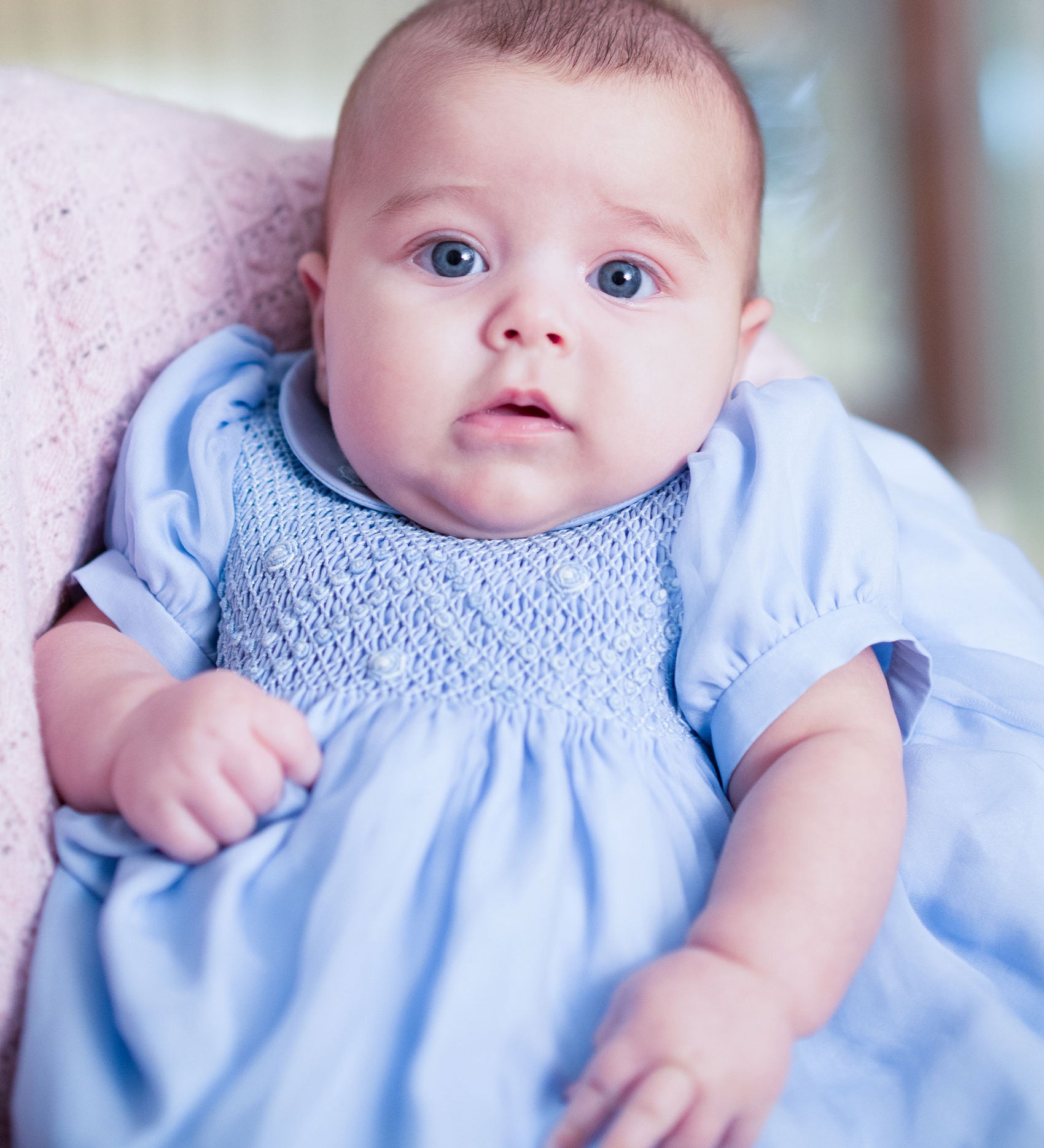 Baby Girl - Rosina Hand-Embroidered Silk Chiffon Dress