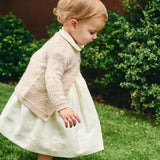 Baby Girl - Esme 100% Cashmere Cardigan with Diamond Pattern